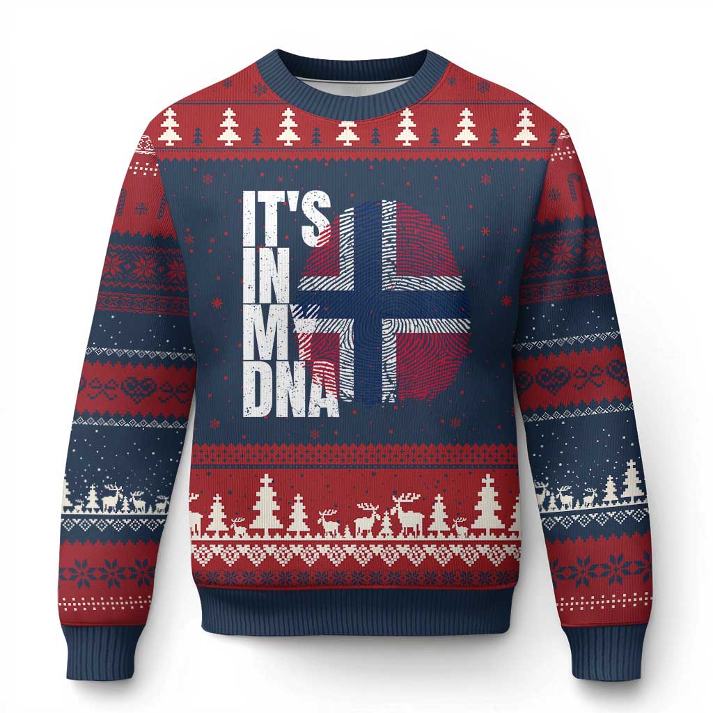 It's in My DNA Norway Norwegian Flag Pride Ugly Christmas Sweater