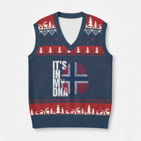 It's in My DNA Norway Norwegian Flag Pride V-Neck Knit Sweater Vest