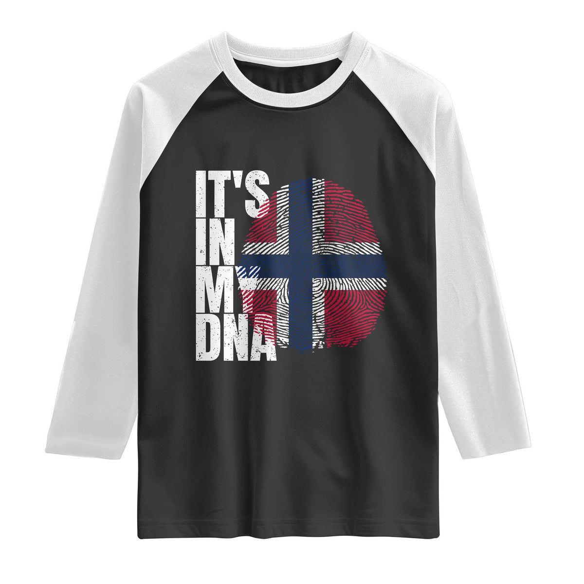 It's in My DNA Norway Norwegian Flag Pride Raglan Shirt