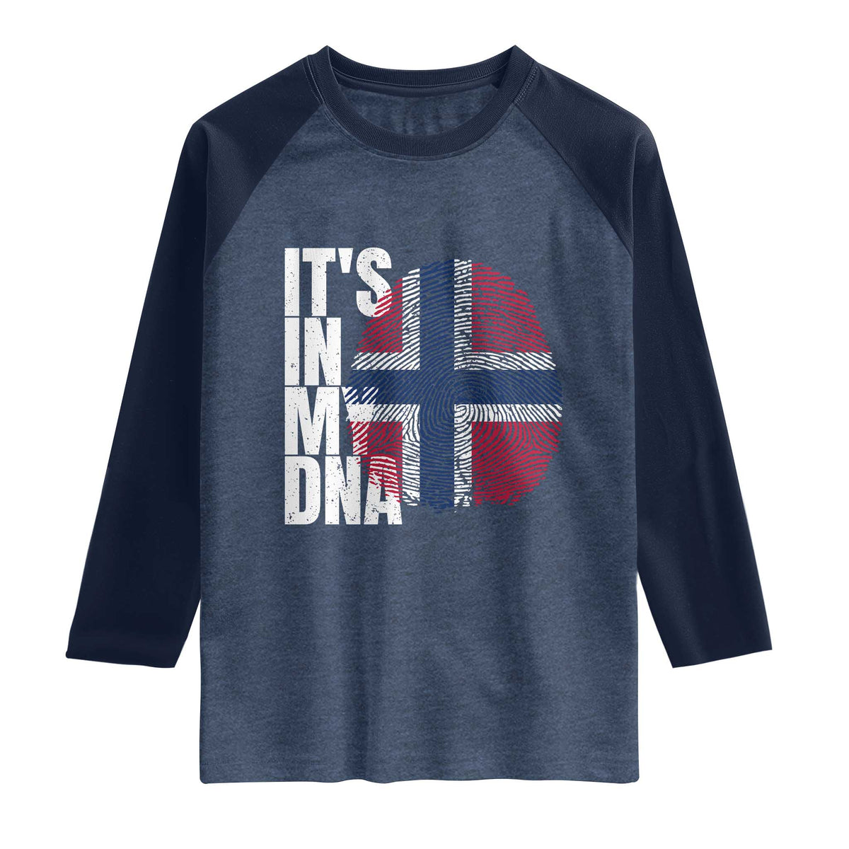 It's in My DNA Norway Norwegian Flag Pride Raglan Shirt