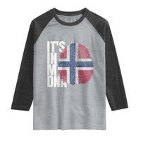 It's in My DNA Norway Norwegian Flag Pride Raglan Shirt