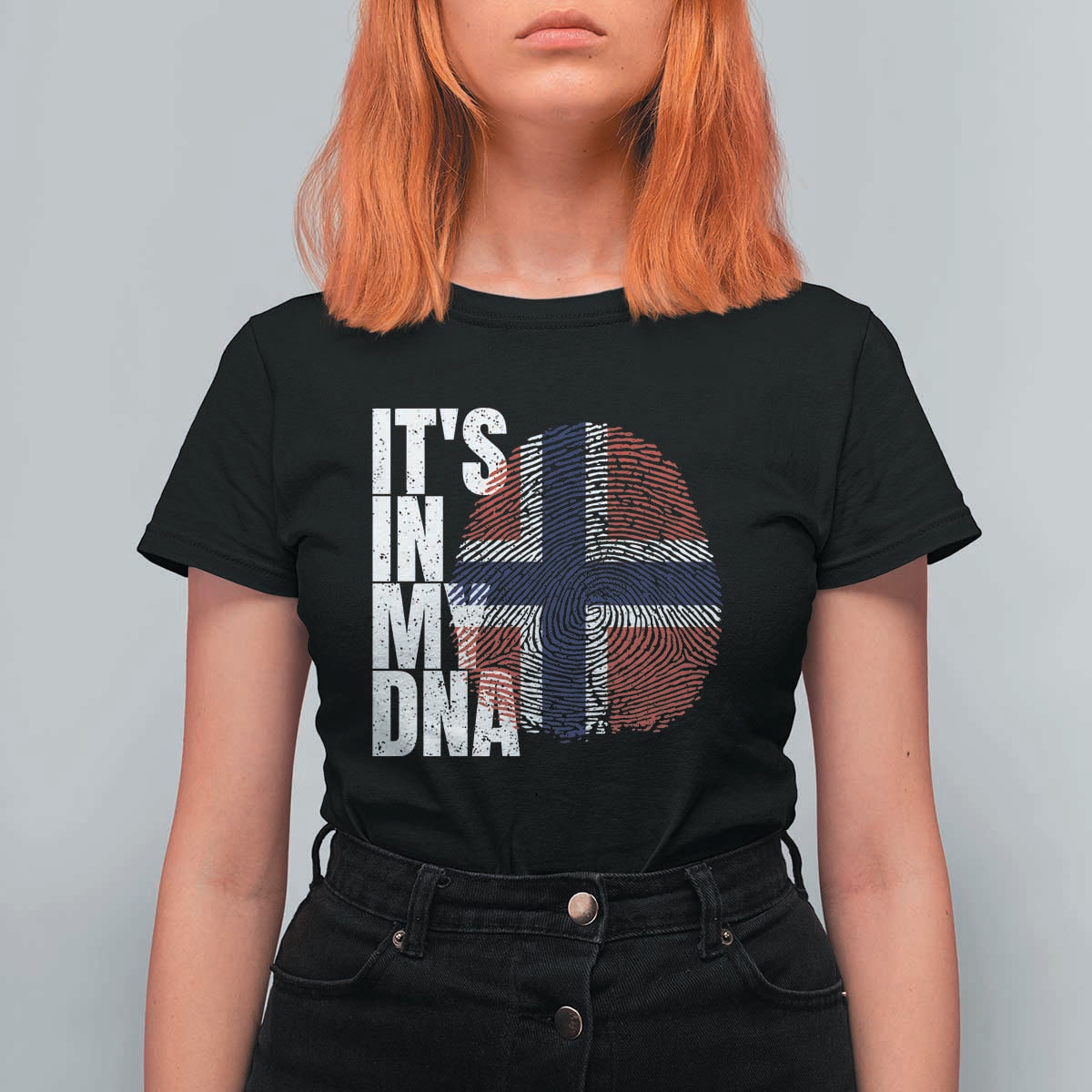 It's in My DNA Norway Norwegian Flag Pride T Shirt For Women