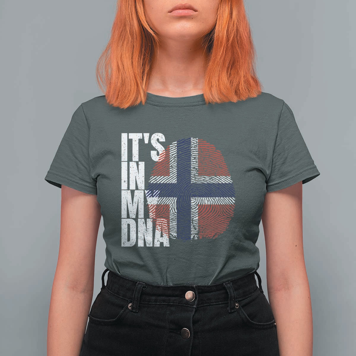 It's in My DNA Norway Norwegian Flag Pride T Shirt For Women