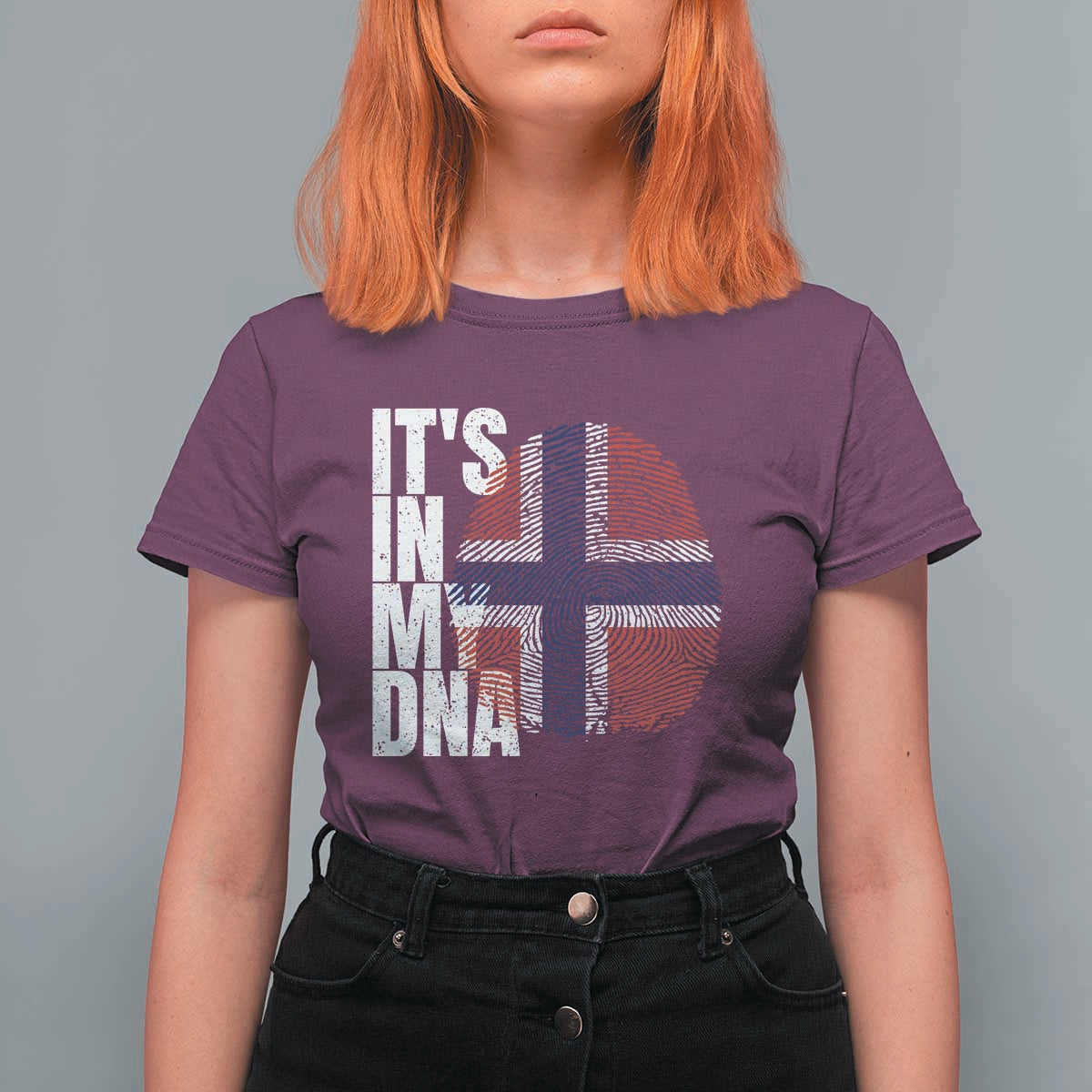 It's in My DNA Norway Norwegian Flag Pride T Shirt For Women