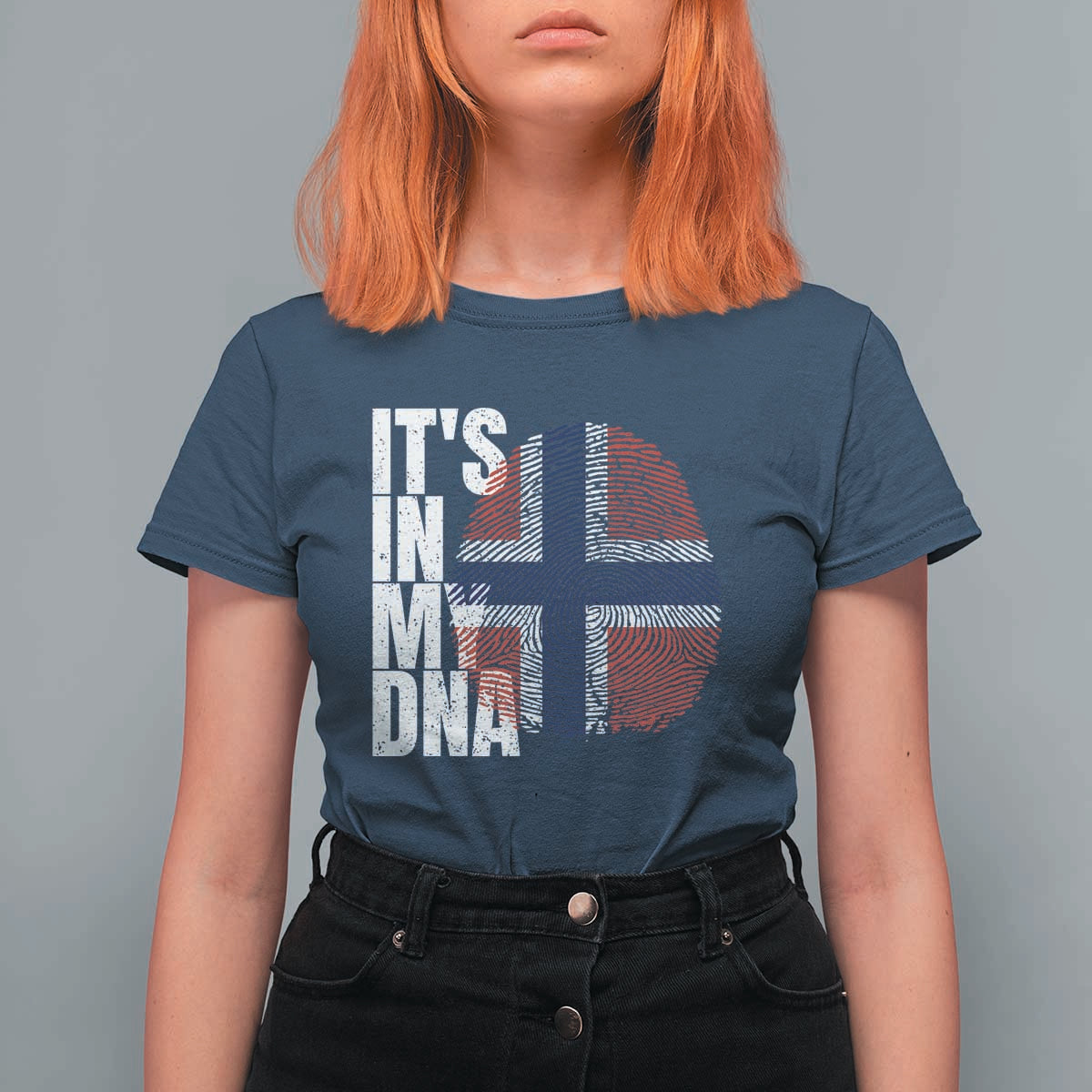It's in My DNA Norway Norwegian Flag Pride T Shirt For Women