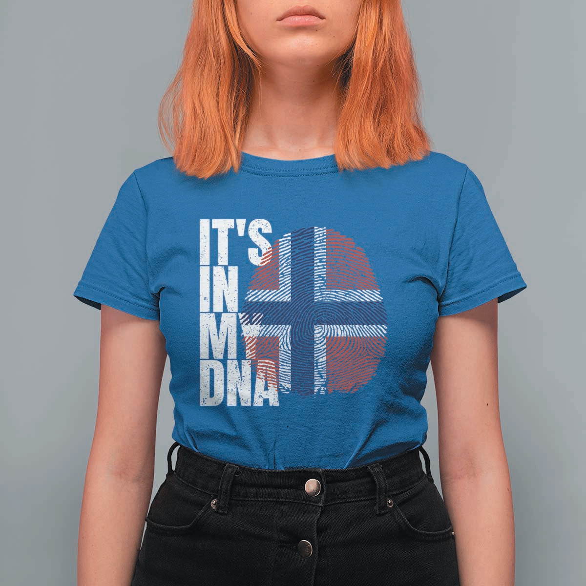 It's in My DNA Norway Norwegian Flag Pride T Shirt For Women
