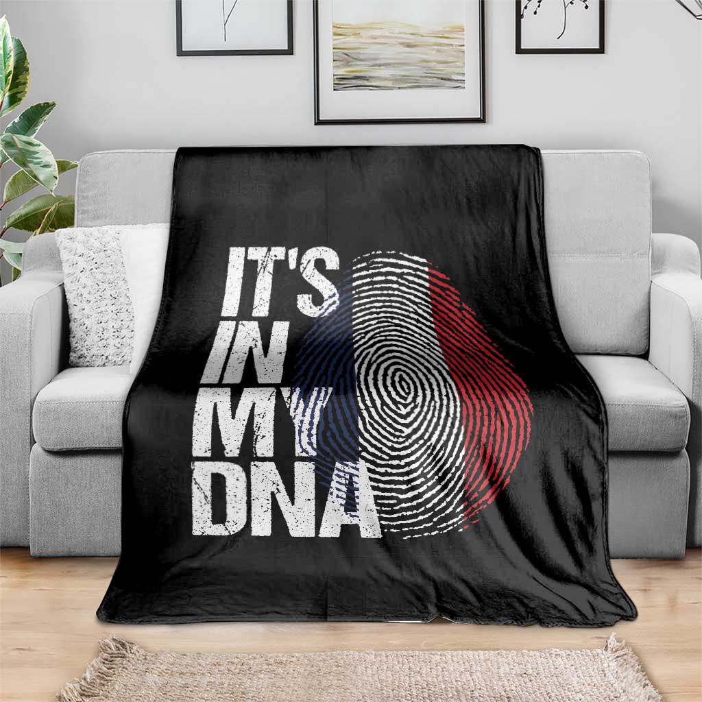 It's in My DNA France French Flag Throw Blanket
