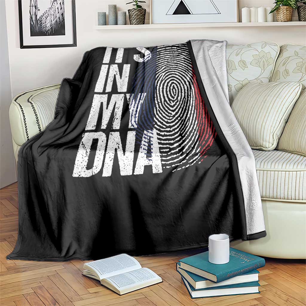 It's in My DNA France French Flag Throw Blanket