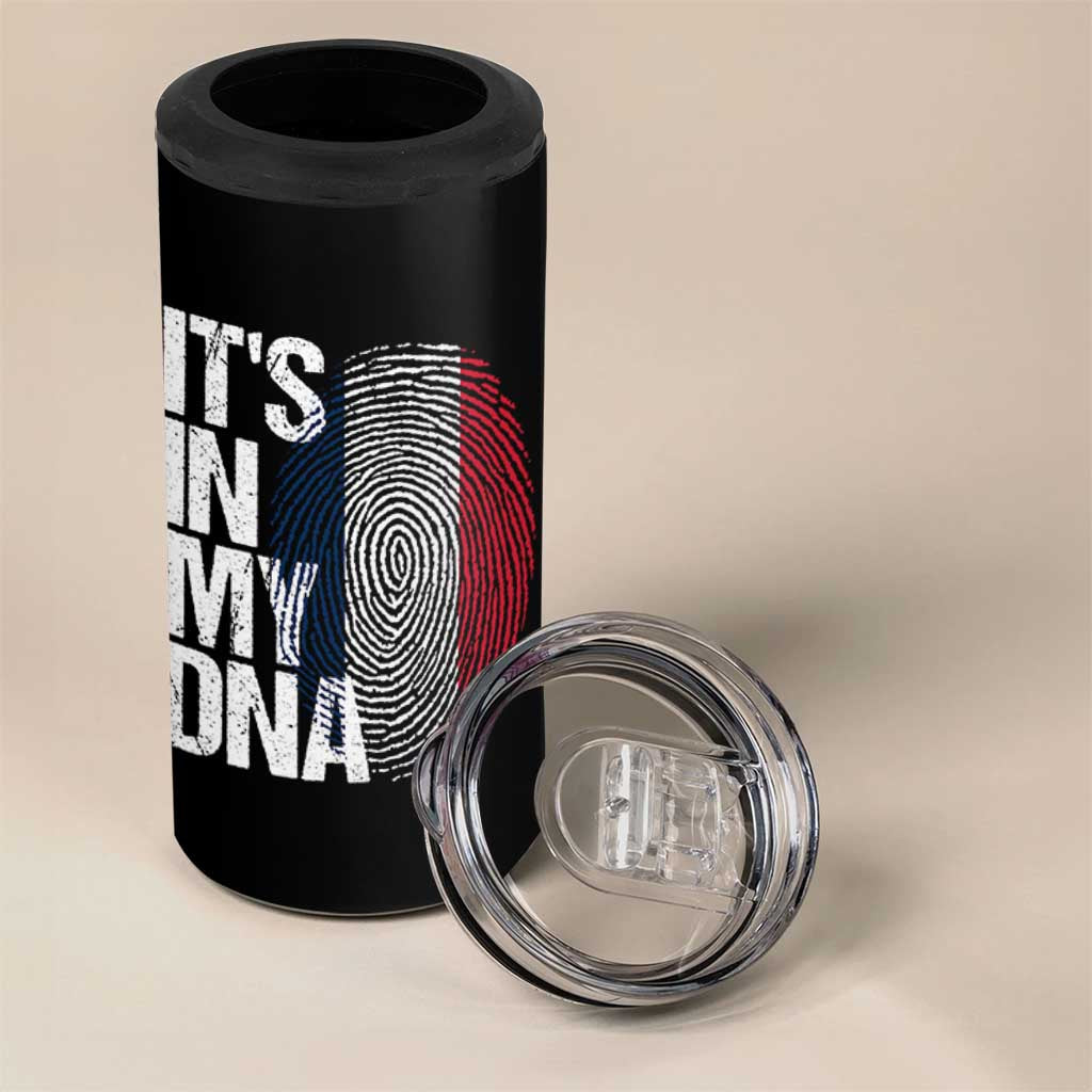 It's in My DNA France French Flag 4 in 1 Can Cooler Tumbler