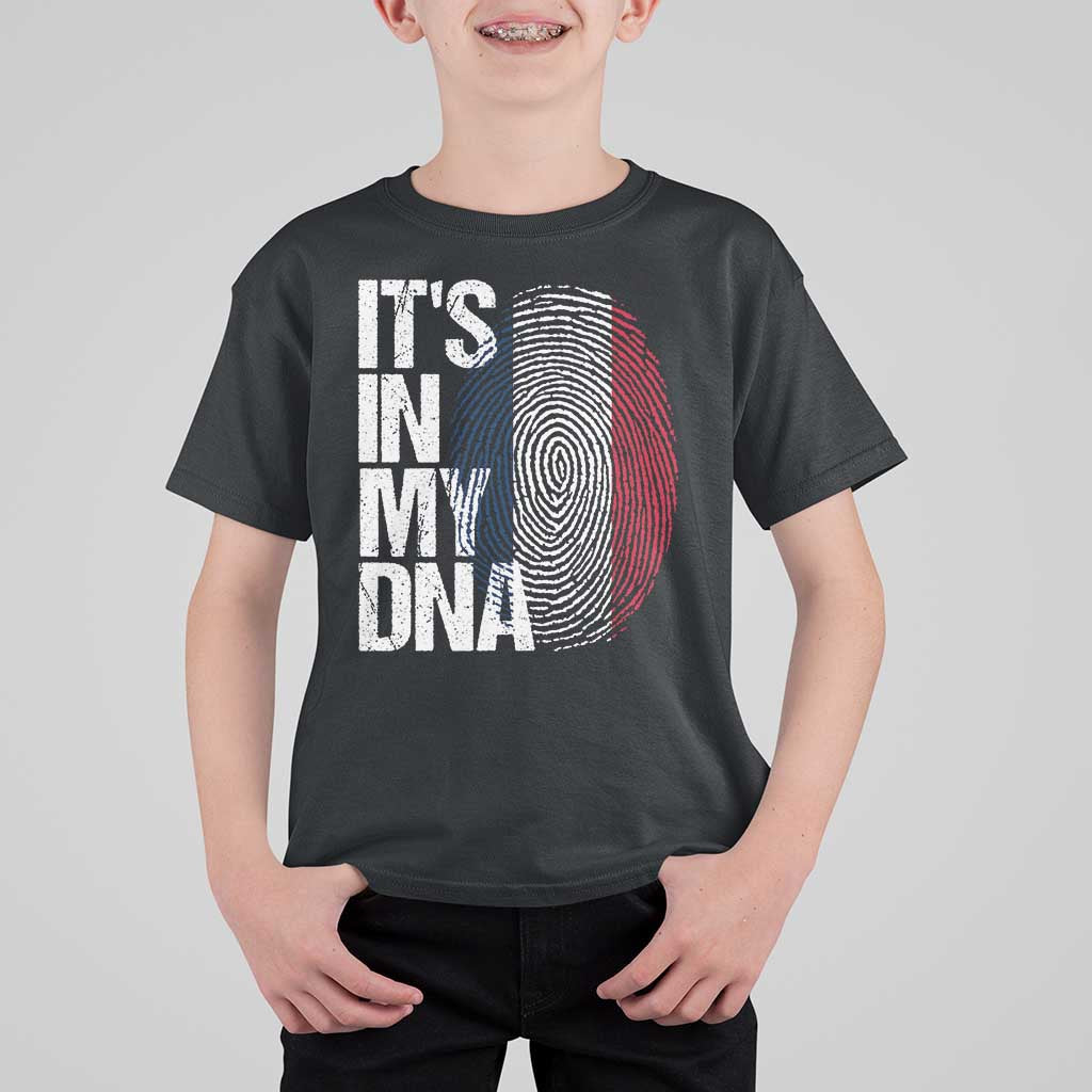 It's in My DNA France French Flag T Shirt For Kid