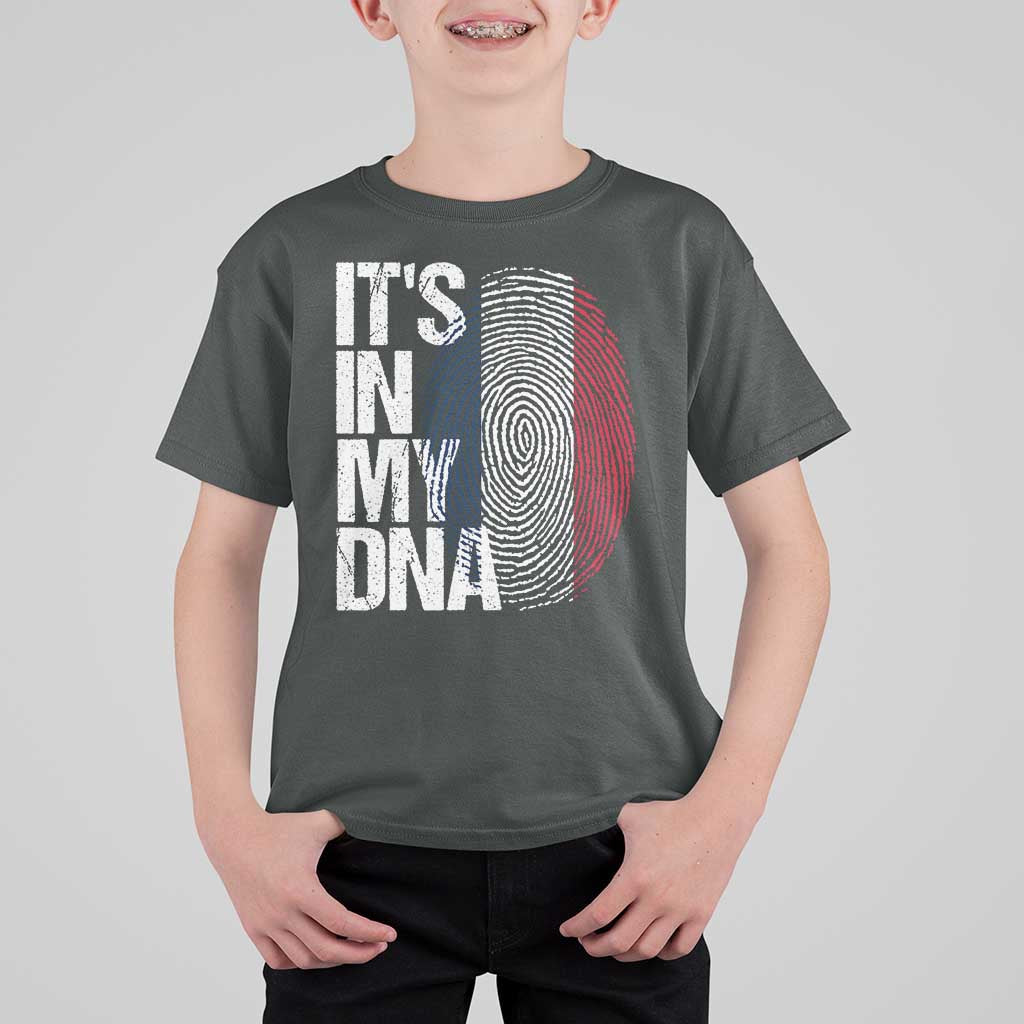 It's in My DNA France French Flag T Shirt For Kid