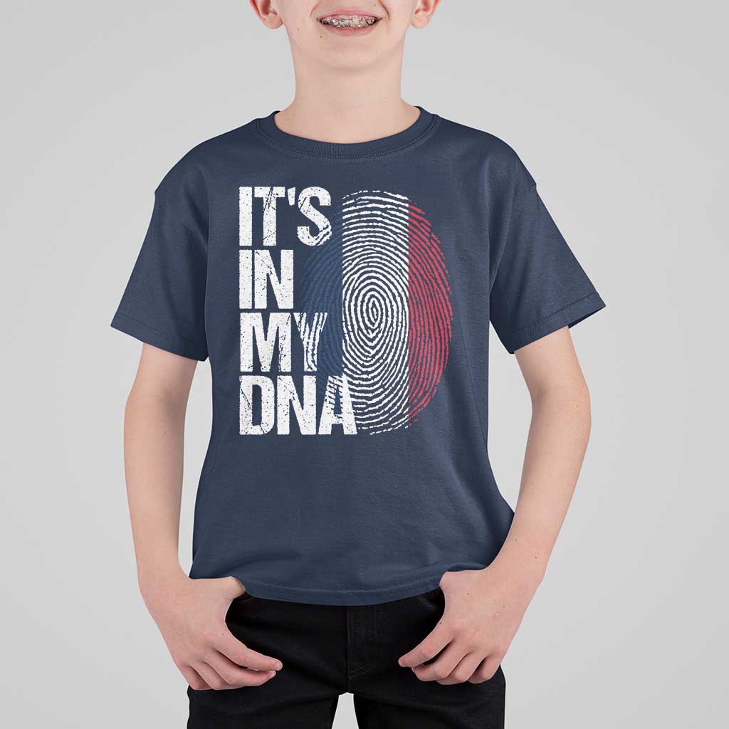 It's in My DNA France French Flag T Shirt For Kid