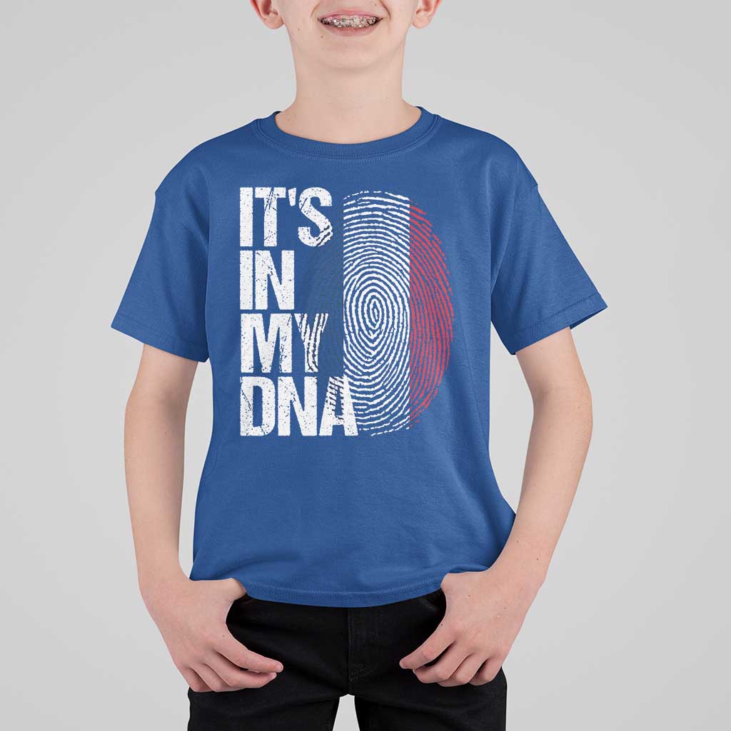 It's in My DNA France French Flag T Shirt For Kid