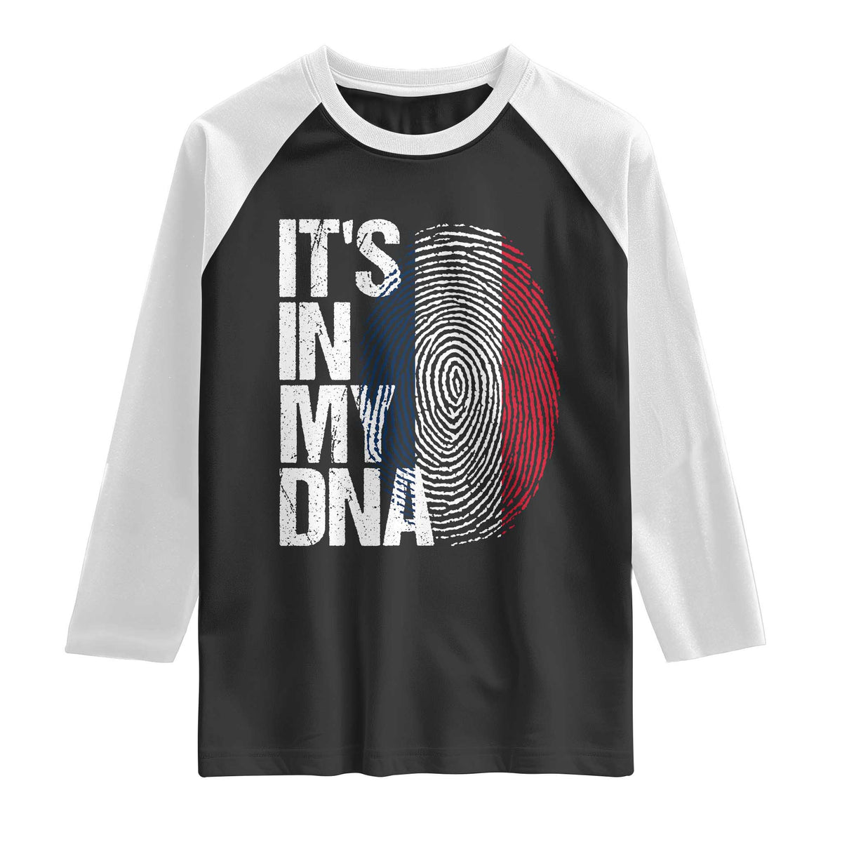 It's in My DNA France French Flag Raglan Shirt