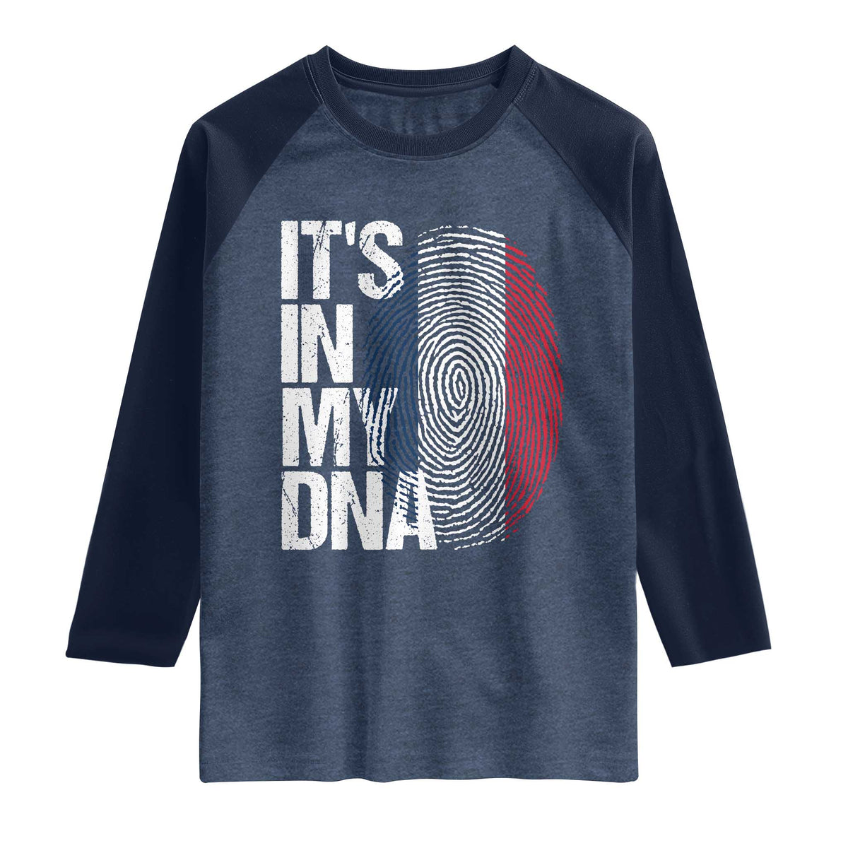It's in My DNA France French Flag Raglan Shirt