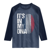 It's in My DNA France French Flag Raglan Shirt