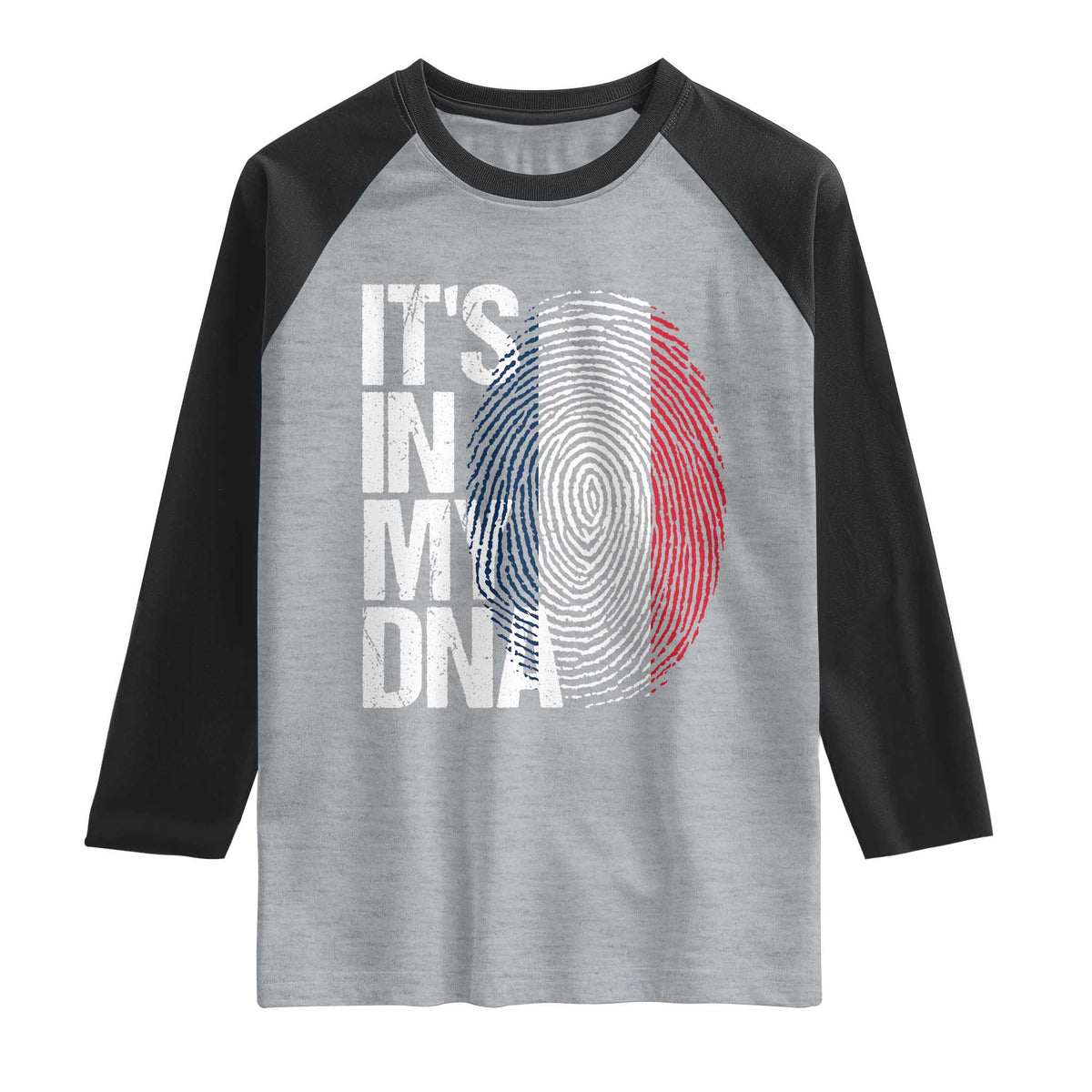 It's in My DNA France French Flag Raglan Shirt