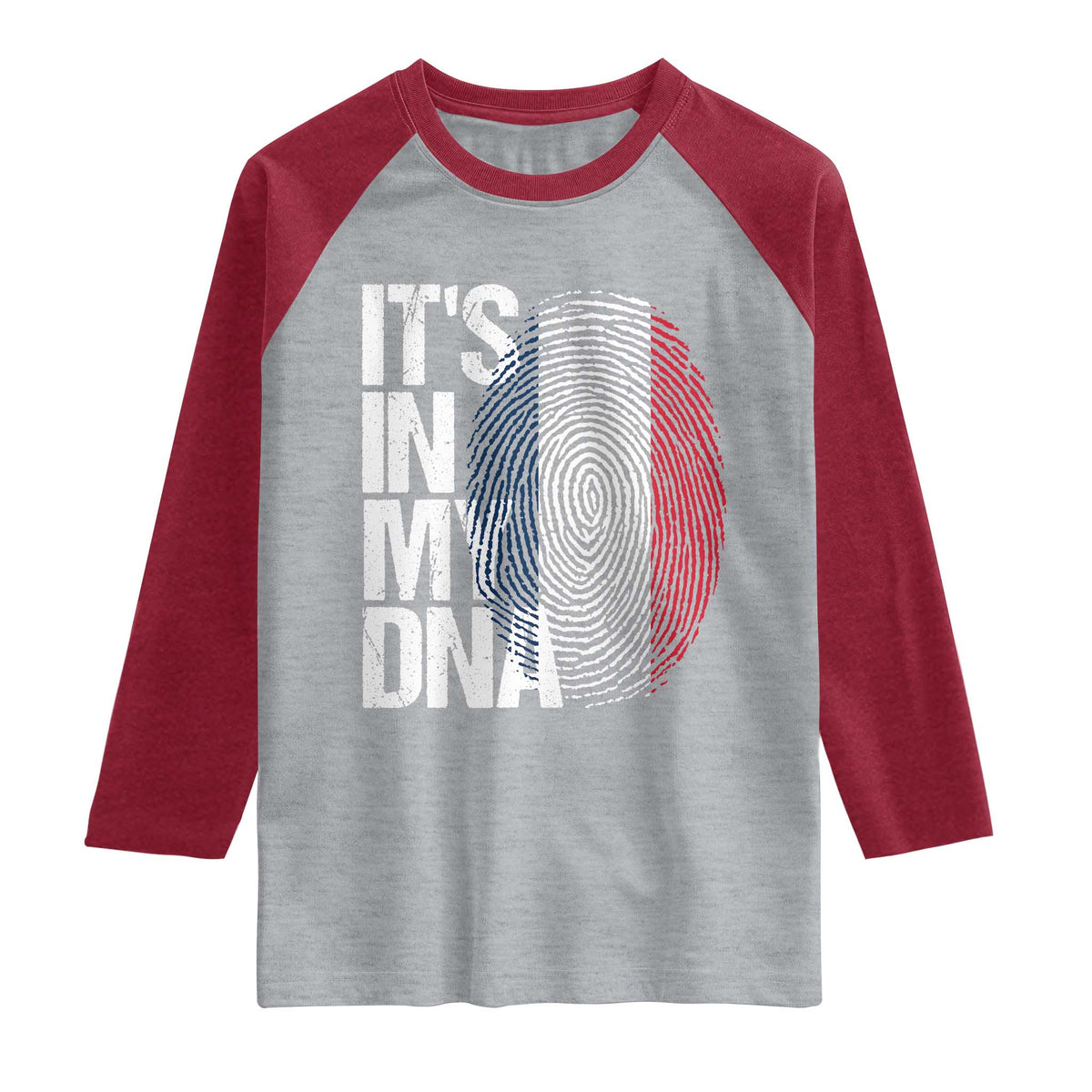It's in My DNA France French Flag Raglan Shirt
