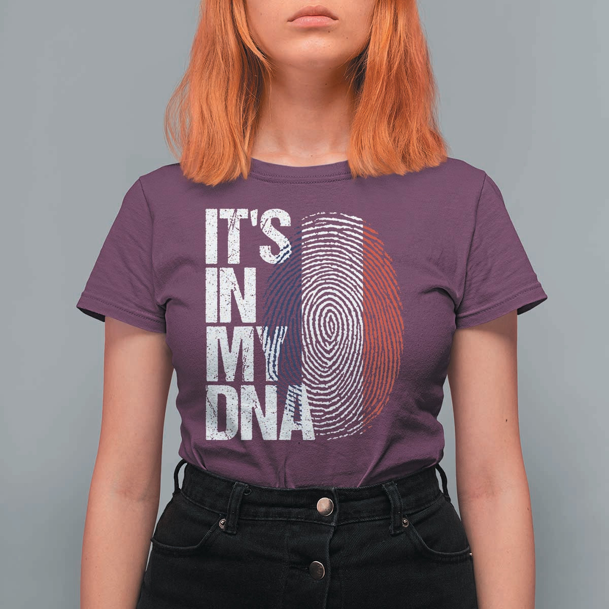 It's in My DNA France French Flag T Shirt For Women