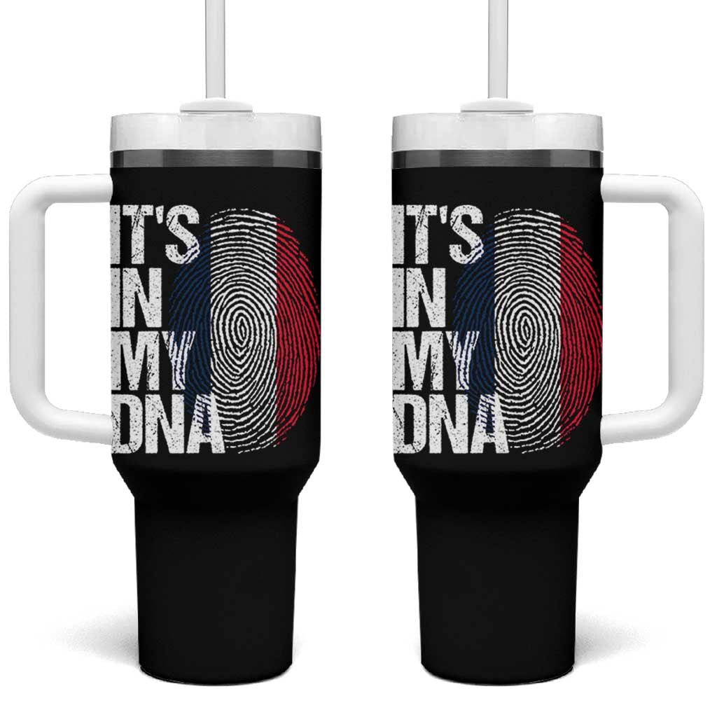 It's in My DNA France French Flag Tumbler With Handle