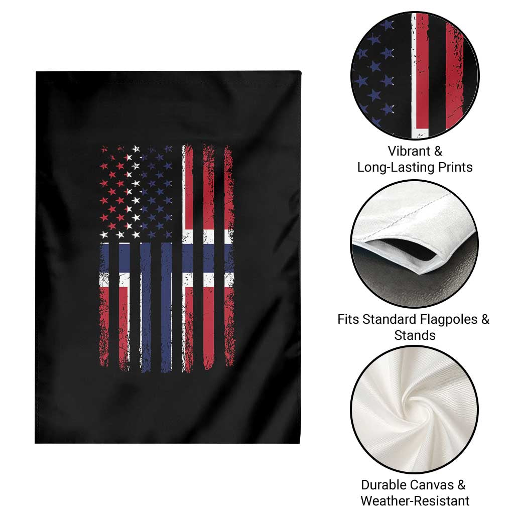 Norwegian Roots Half American Flag USA Norway Pride Garden Flag