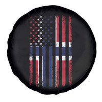 Norwegian Roots Half American Flag USA Norway Pride Spare Tire Cover