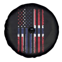 Norwegian Roots Half American Flag USA Norway Pride Spare Tire Cover