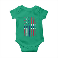 Norwegian Roots Half American Flag USA Norway Pride Baby Onesie