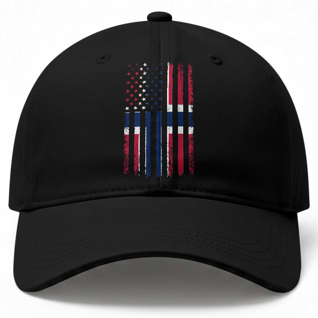 Norwegian Roots Half American Flag USA Norway Pride Baseball Cap
