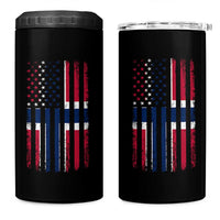Norwegian Roots Half American Flag USA Norway Pride 4 in 1 Can Cooler Tumbler