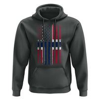Norwegian Roots Half American Flag USA Norway Pride Hoodie