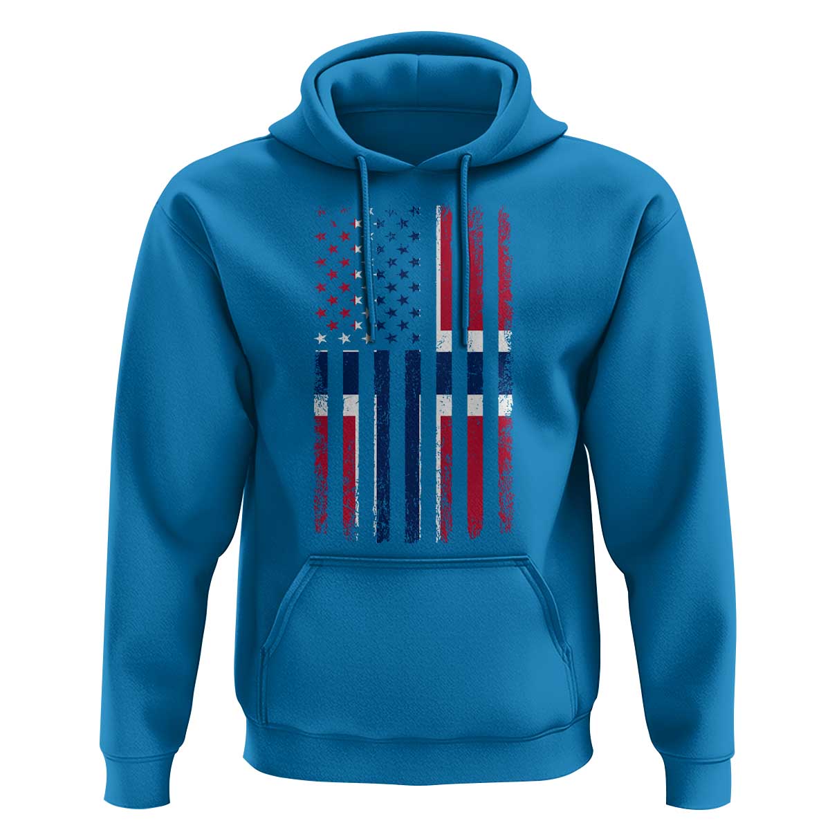 Norwegian Roots Half American Flag USA Norway Pride Hoodie