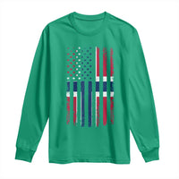 Norwegian Roots Half American Flag USA Norway Pride Long Sleeve Shirt