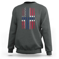 Norwegian Roots Half American Flag USA Norway Pride Sweatshirt