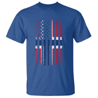 Norwegian Roots Half American Flag USA Norway Pride T Shirt