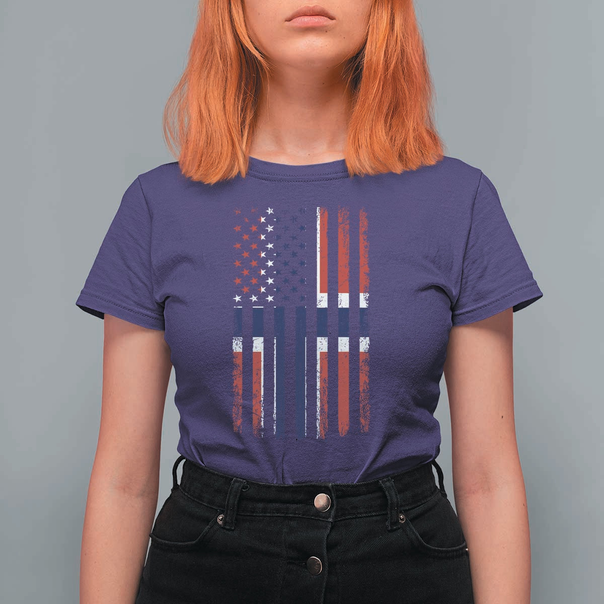 Norwegian Roots Half American Flag USA Norway Pride T Shirt For Women