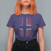 Norwegian Roots Half American Flag USA Norway Pride T Shirt For Women