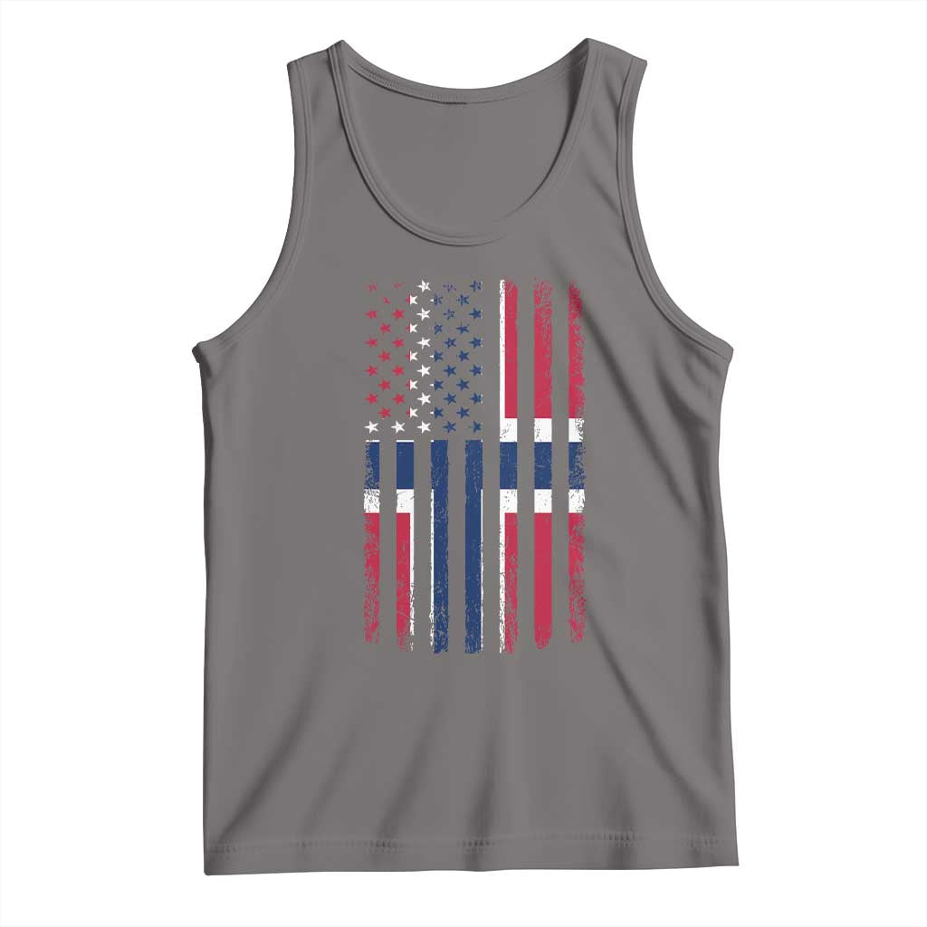 Norwegian Roots Half American Flag USA Norway Pride Tank Top