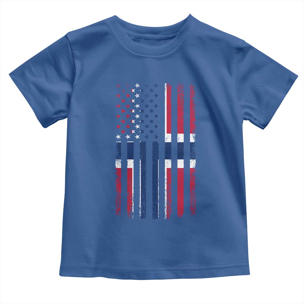 Norwegian Roots Half American Flag USA Norway Pride Toddler T Shirt