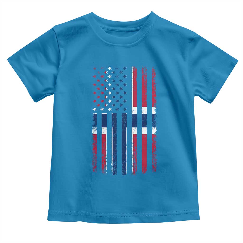 Norwegian Roots Half American Flag USA Norway Pride Toddler T Shirt