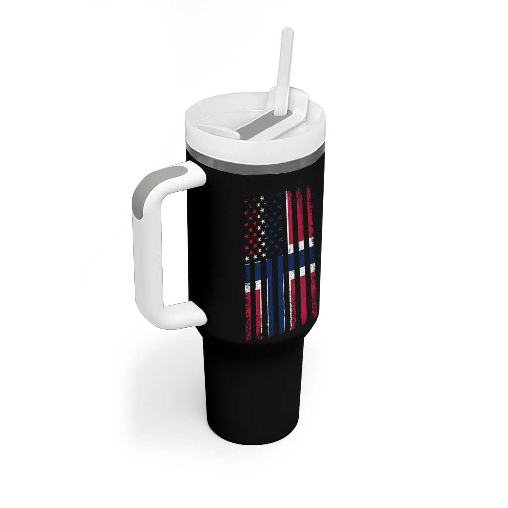Norwegian Roots Half American Flag USA Norway Pride Tumbler With Handle