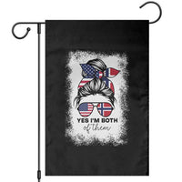 Yes I'm Both of Them Half Norwegian American Garden Flag