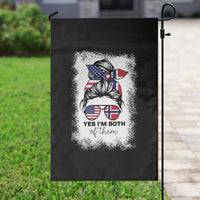 Yes I'm Both of Them Half Norwegian American Garden Flag