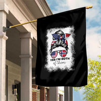 Yes I'm Both of Them Half Norwegian American Garden Flag