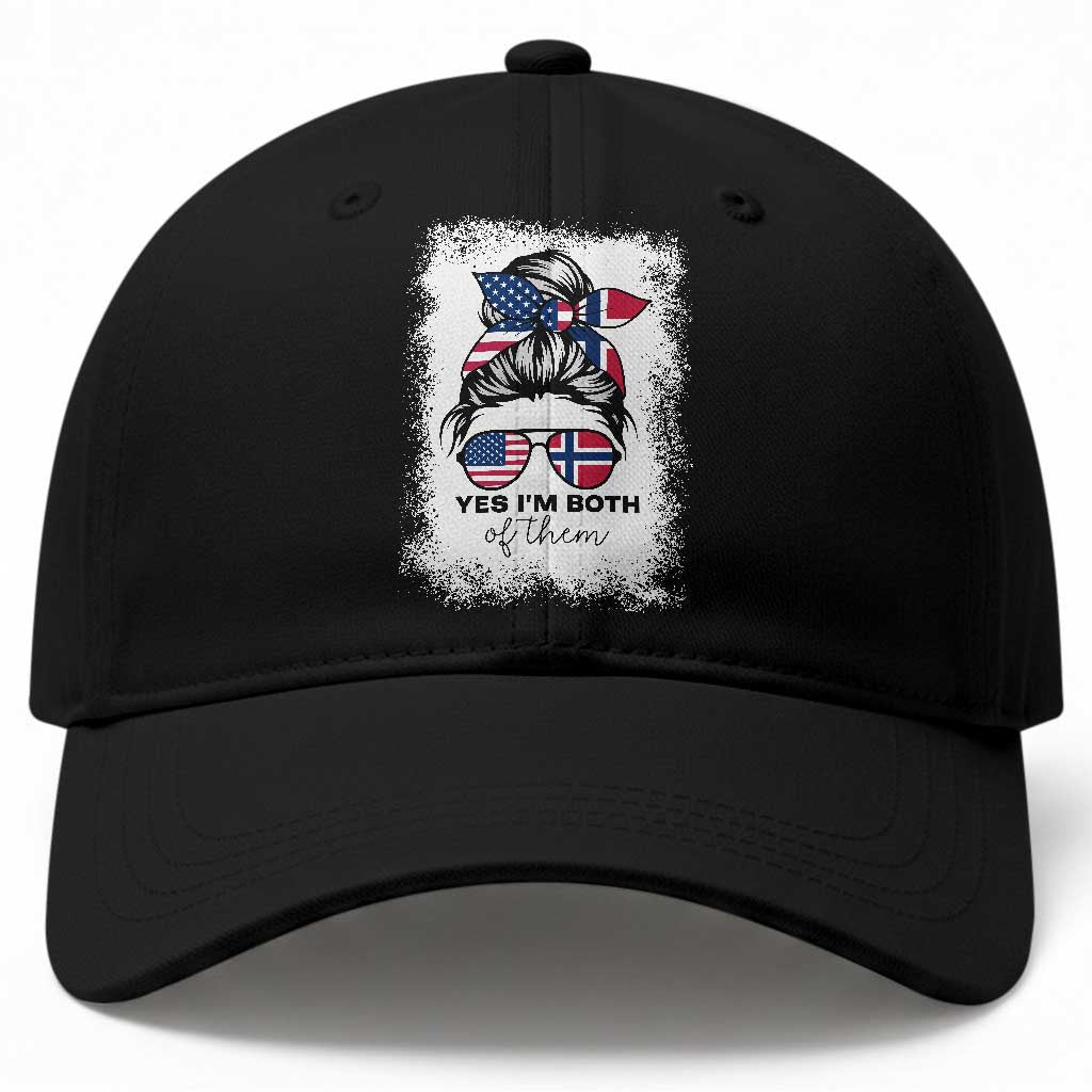 Yes I'm Both of Them Half Norwegian American Baseball Cap