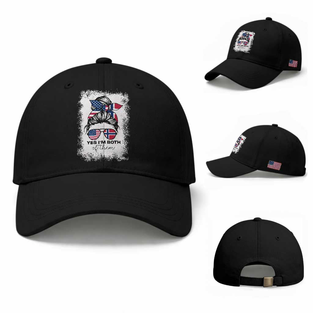Yes I'm Both of Them Half Norwegian American Baseball Cap