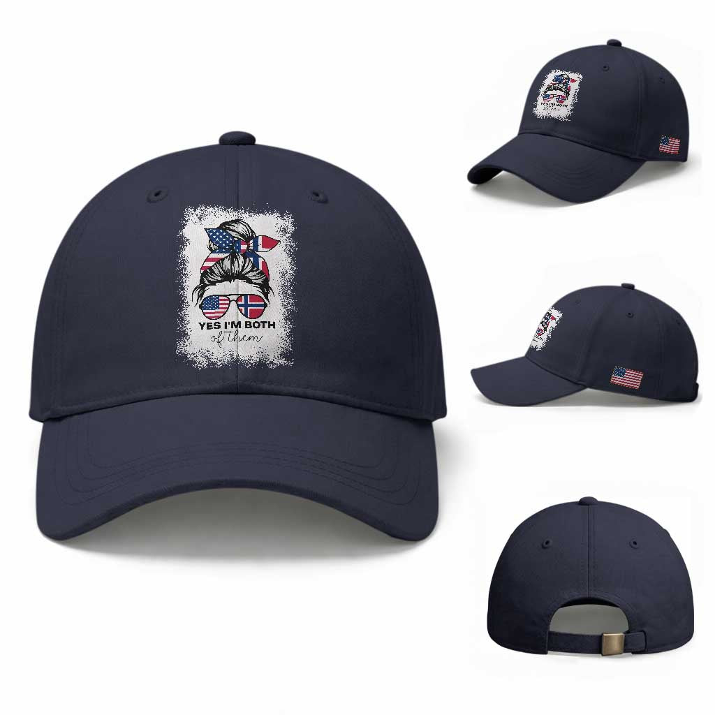 Yes I'm Both of Them Half Norwegian American Baseball Cap