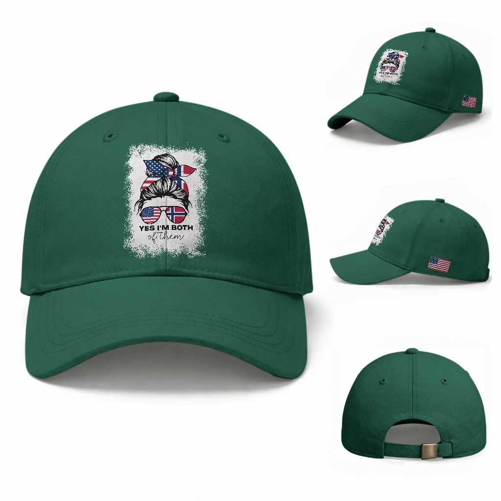 Yes I'm Both of Them Half Norwegian American Baseball Cap