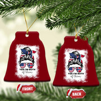 Yes I'm Both of Them Half Norwegian American Ceramic Ornament