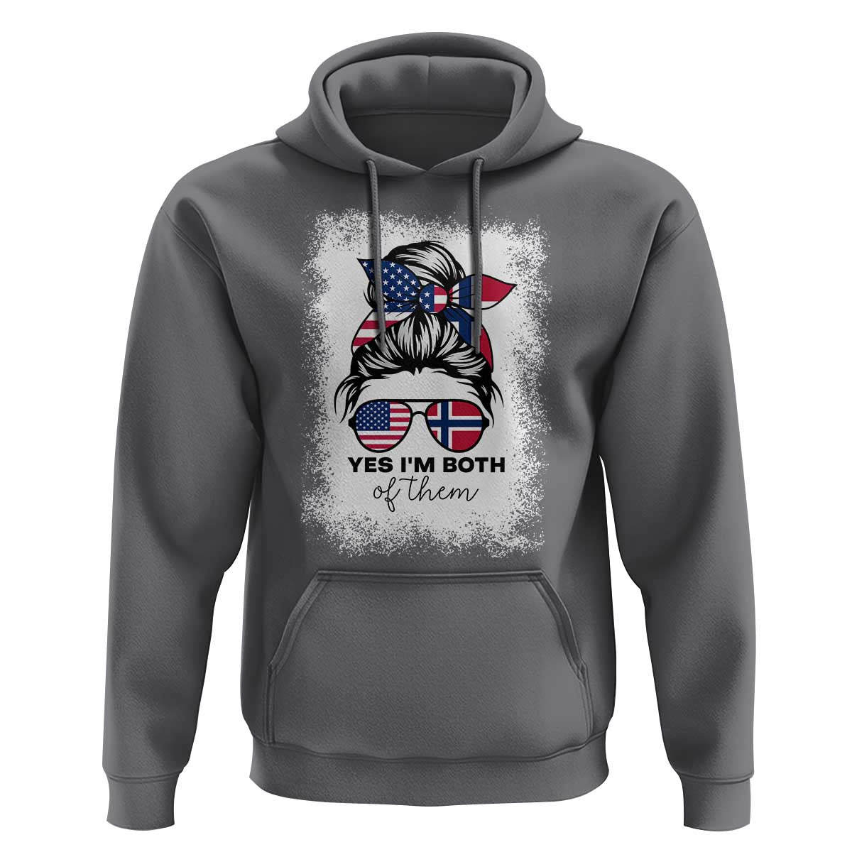 Yes I'm Both of Them Half Norwegian American Hoodie